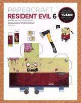 Resident Evil 6 PaperCraft Original 2012 Authentic Video Game Collectible Promo