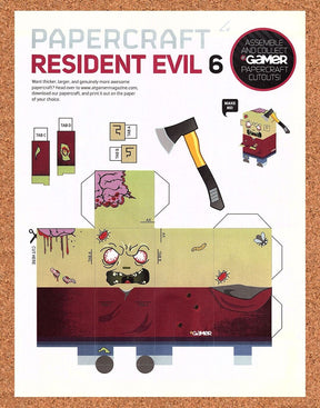 Resident Evil 6 PaperCraft Original 2012 Authentic Video Game Collectible Promo