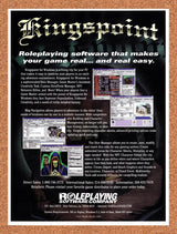 1995 Kingspoint PC Open-World RPG Original Advertisement / Retro Wall Art v2