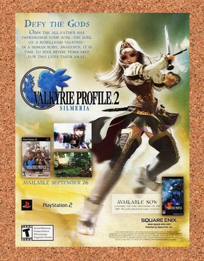 Valkyrie Profile 2 PS2 Original 2007 Ad Authentic Square Enix Game Promo