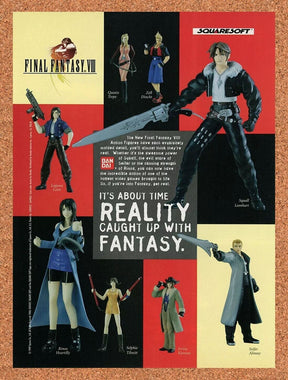 Final Fantasy VII Figures FF7 Toys PS1 Original 2000 Ad Authentic Bandai Promo