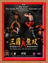 1997 Dynasty Warriors PS1 Original Advertisement / Retro Promo v2