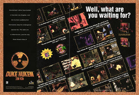1996 Duke Nukem 3D PC Original Advertisement / Retro Promo v4