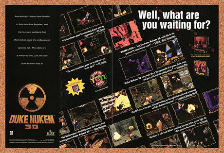 1996 Duke Nukem 3D PC Original Advertisement / Retro Promo v4