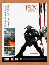 2001 Rune Viking Warlord PS2 Original Advertisement / Retro Wall Art v3