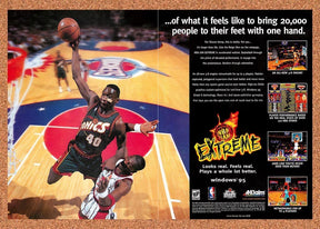 1996 NBA Jam Extreme PS1 Original Advertisement / Retro Promo v3