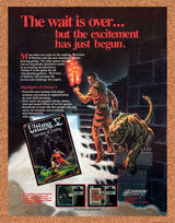 Ultima V Apple 2 Original 1990 Vintage Ad - Video Game Promo