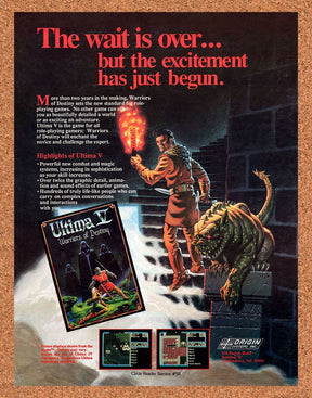 Ultima V Apple 2 Original 1990 Vintage Ad - Video Game Promo