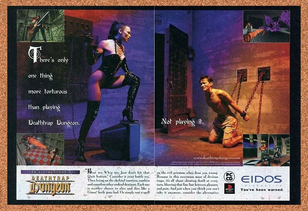 Deathtrap Dungeon PS1 PC Original 1999 Authentic Eidos Video Game Promo