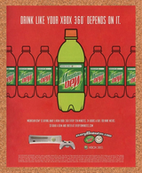 Mountain Dew Xbox 360 Original 2007 Ad Authentic Microsoft Video Game Promo