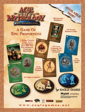 2003 Age Of Mythology Boardgame Original Advertisement / Retro Promo v10