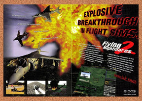 1997 Flying Nightmares 2 PC Original Advertisement / Retro Promo v2