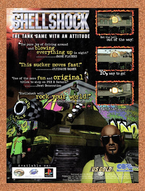 1996 ShellShock PC Original Advertisement / Retro Promo v2