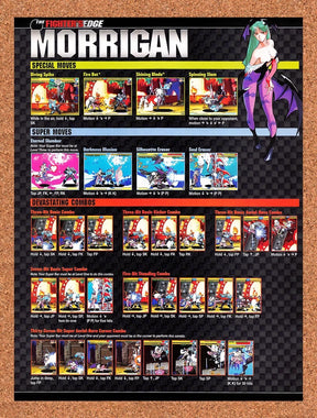1999 Marvel vs Capcom Clash Of Super Heroes Morrigan Special Moves Original Ad 1