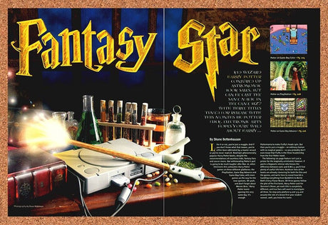 Harry Potter PS1 Original 2003 Print Ad Authentic Video Game Review Art Promo