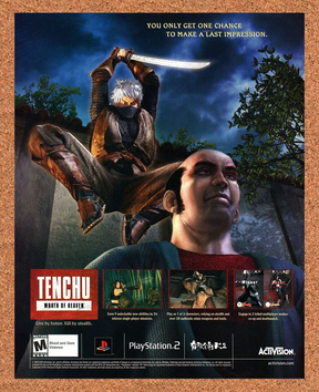 Tenchu Wrath Of Heaven PS2 Original 2003 Print Ad Authentic Video Game Art Promo