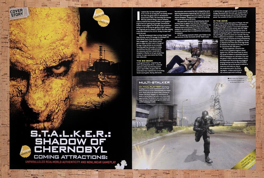 2007 Stalker Shadow Of Chernobyl Upcoming Preview Original Ad / Wall Art v4