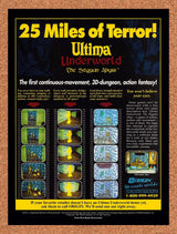 1992 Ultima Underworld The Stygian Abyss MS-DOS Original Ad / Promo v1