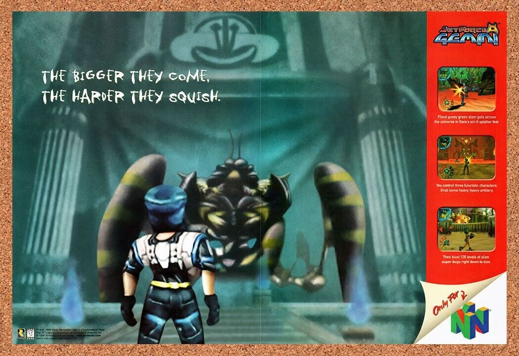 1999 Jet Force Gemini N64 Original Advertisement / Retro Wall Art v1
