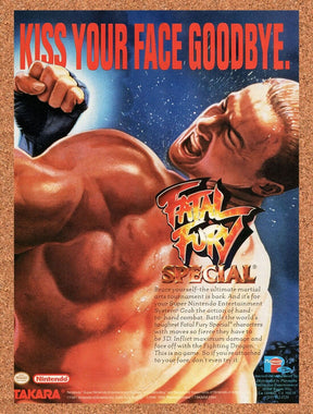 1995 Fatal Fury Special SNES Original Advertisement / Retro Wall Art v3