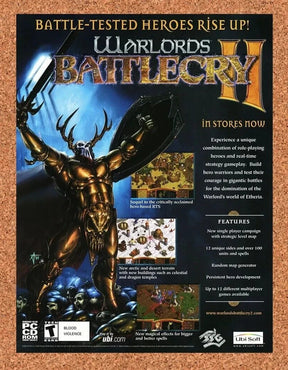 2002 Warlords Battlecry II PC Original Advertisement / Retro Promo v1