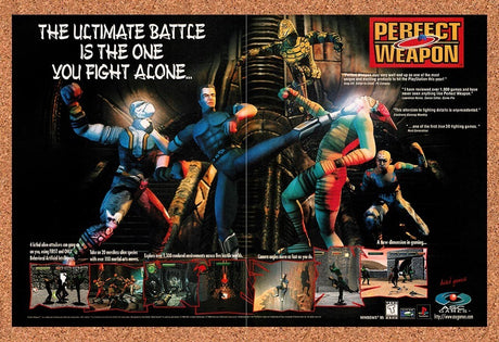 1997 Perfect Weapon PS1 Original Advertisement / Retro Promo v2