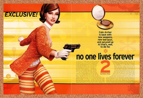 2002 No One Lives Forever 2 PC Original Advertisement / Retro Promo v6