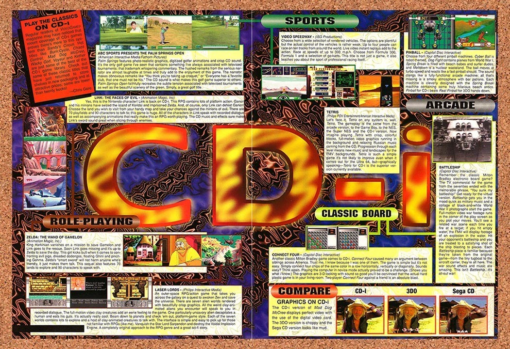 1995 Philips CD-I Preview Original Advertisement / Retro Promo vr1
