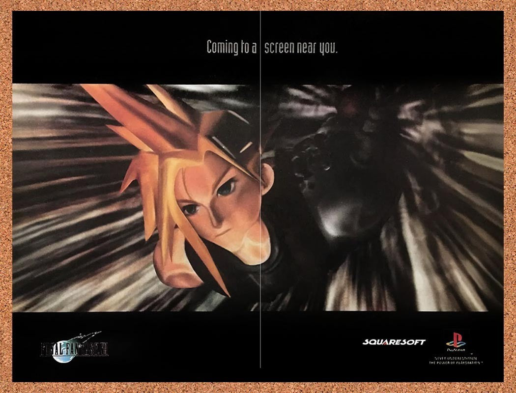 1997 Final Fantasy VII PS1 Original Advertisement / Retro Promo v10