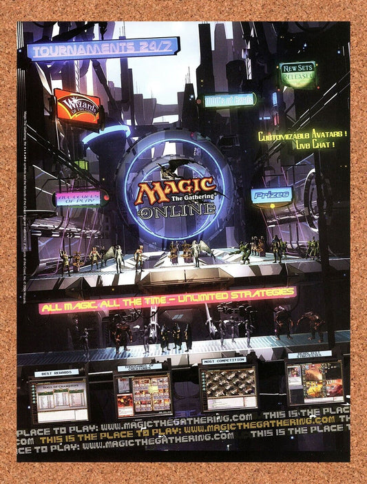 Magic The Gathering Online PC Original 2005 Ad Authentic RPG Video Game Promo