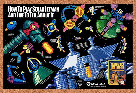 1990 Solar Jetman NES Original Advertisement / Retro Promo v3
