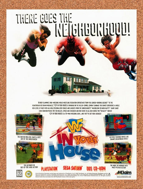 1997 WWF In Your House PS1 Original Advertisement / Retro Promo v1