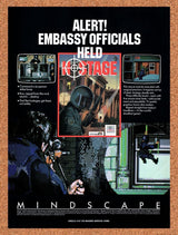 1989 Hostage Amiga Original Advertisement / Retro Wall Art v1