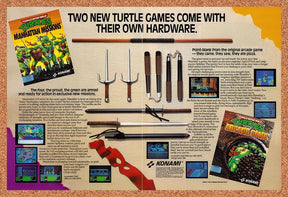 1992 TMNT Manhattan Missions MS-DOS Original Advertisement / Retro Promo v1