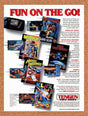 1992 Tengen Game Gear Games Original Advertisement / Retro Wall Art v8