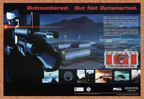 Project IGI Im Going In PC Original 2003 Ad Authentic Eidos FPS Video Game Promo