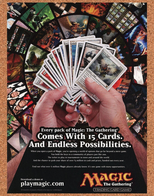 Magic The Gathering Cards Original 2007 Ad Authentic Card Collecting Promo