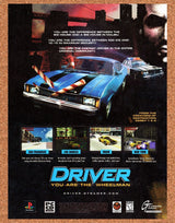 Driver You Are The Wheelman PC Original 1999 Vintage Ad - Video Game Promo