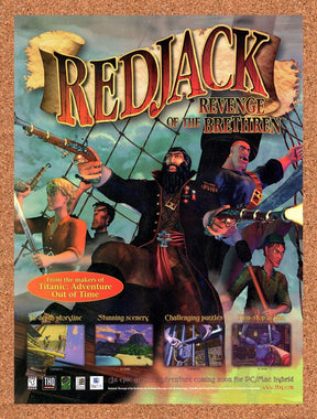 1998 Red Jack Revenge Of The Brethren PC Original Ad / Retro Wall Art v2