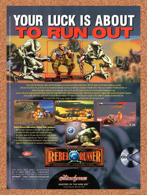 1996 Rebel Runner Operation Digital Code PC Original Ad / Retro Wall Art v1