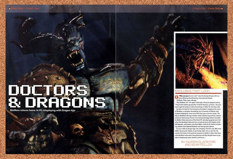 Dragon Age PC Original 2006 Vintage Ad - Video Game Review Promo