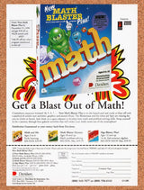 1990 Math Blaster Plus MS-DOS Original Advertisement / Retro Wall Art v1