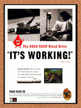 1998 Road Rash 3D PS1 Original Advertisement / Retro Wall Art v3