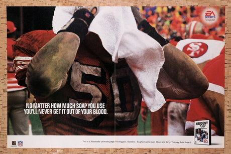 1996 Madden 96 Genesis Original Advertisement / Retro Wall Art v1