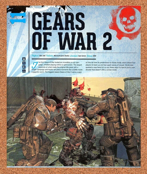 Gears Of War 2 Xbox 360 Original 2013 Ad Authentic Video Game Promo Artwork