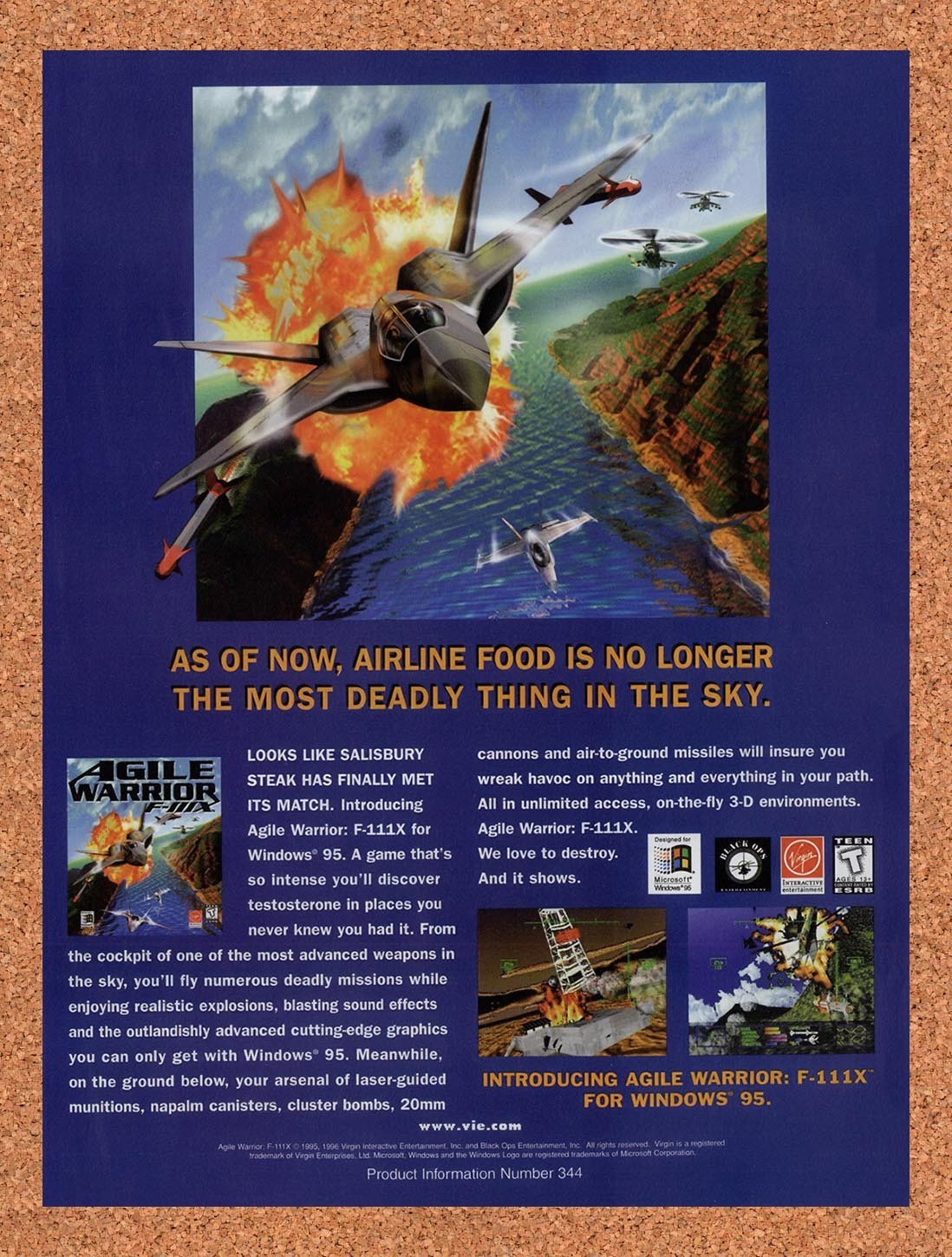1997 Agile Warrior PC Original Advertisement / Retro Promo v1
