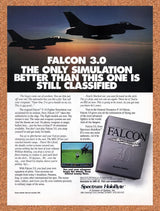 1991 Falcon 3.0 IBM AT Original Advertisement / Retro Wall Art v1
