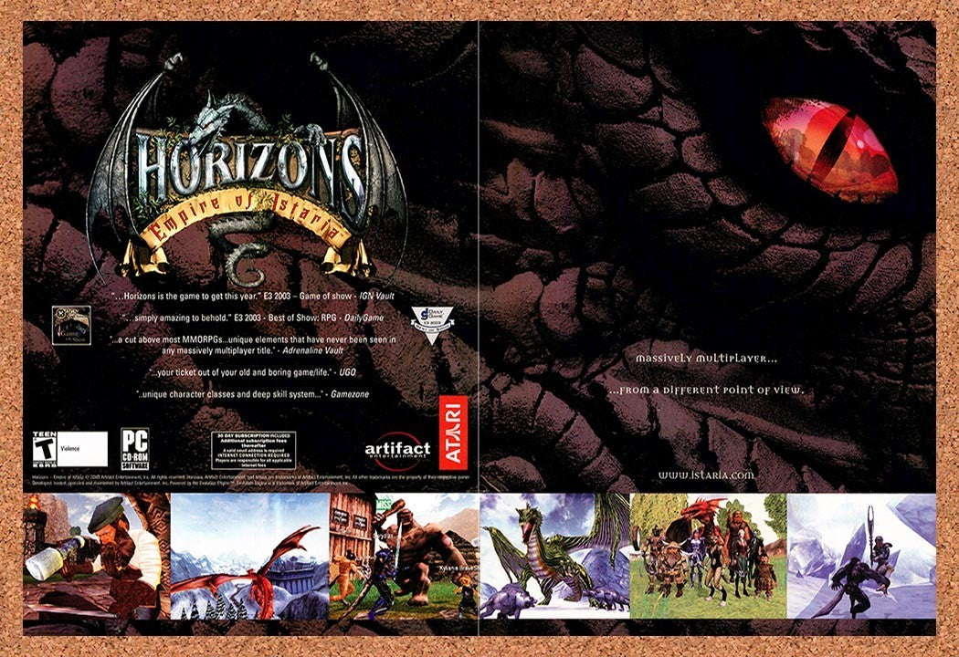 2004 Horizons Empire Of Istaria PC Original Advertisement / Retro Promo v4