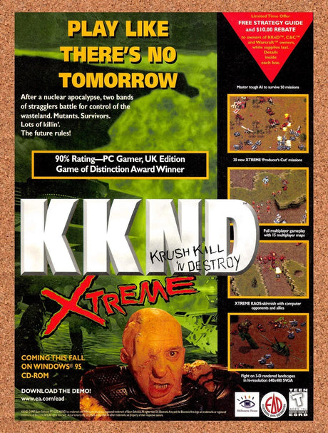 1997 KKND Xtreme PC Original Advertisement / Retro Promo v1