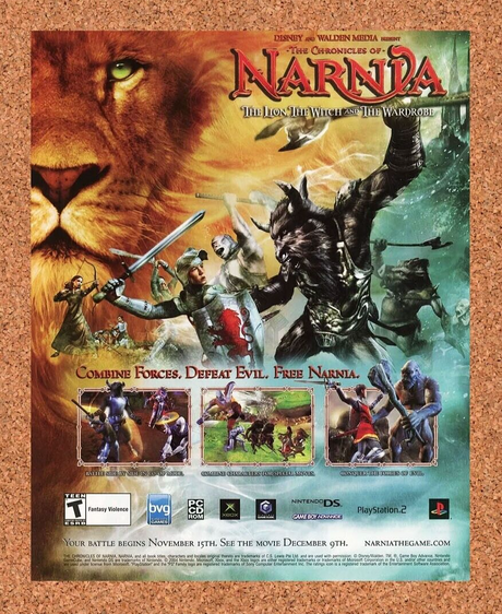 The Chronicles Of Narnia GameCube Original 2007 Ad Authentic Video Game Promo